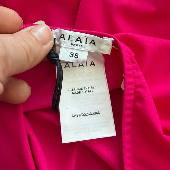 Alaia Fuchsia Lace Up Sculpting Swimwear Jersey One Piece Swimsuit Size 38 US6 - Picture 5 of 6